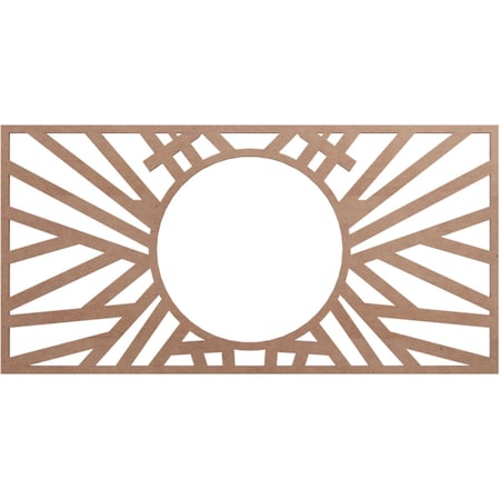 Ekena Millwork Hoover Wood Fretwork Pierced Ceiling Medallion, Wood (Paint Grade), 20"W x 10"H x 7 3/8"ID x 3/8"T CMWP20X10X0375HOMF